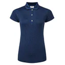 FootJoy Painted Floral Cap Sleeve Lisle polo femme, marine