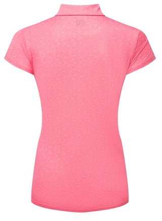 FootJoy Painted Floral Cap Sleeve polo femme, pink lemonade