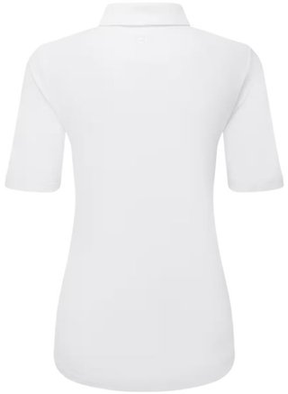 FootJoy Half Sleeve Ruched Lisle polo femme, blanc