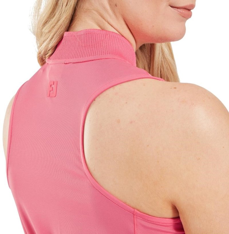 FootJoy 1/4-Zip Sleeveless robe femme, pink lemonade