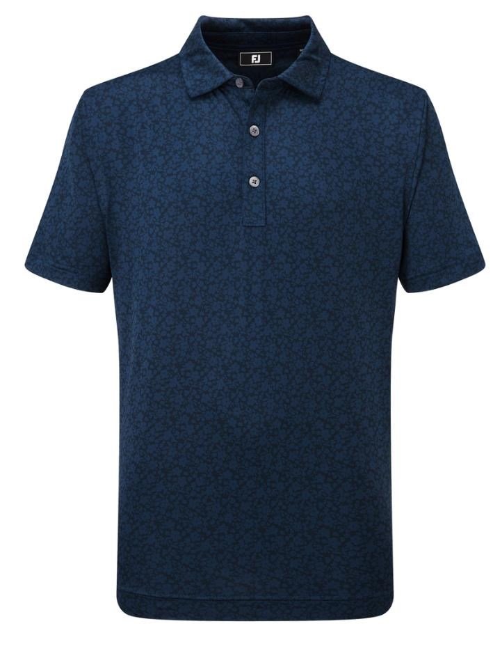FootJoy Painted Floral Lisle junior polo, marine