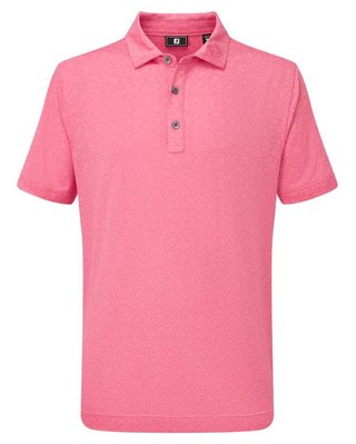 FootJoy Painted Floral Lisle junior polo, pink lemonade