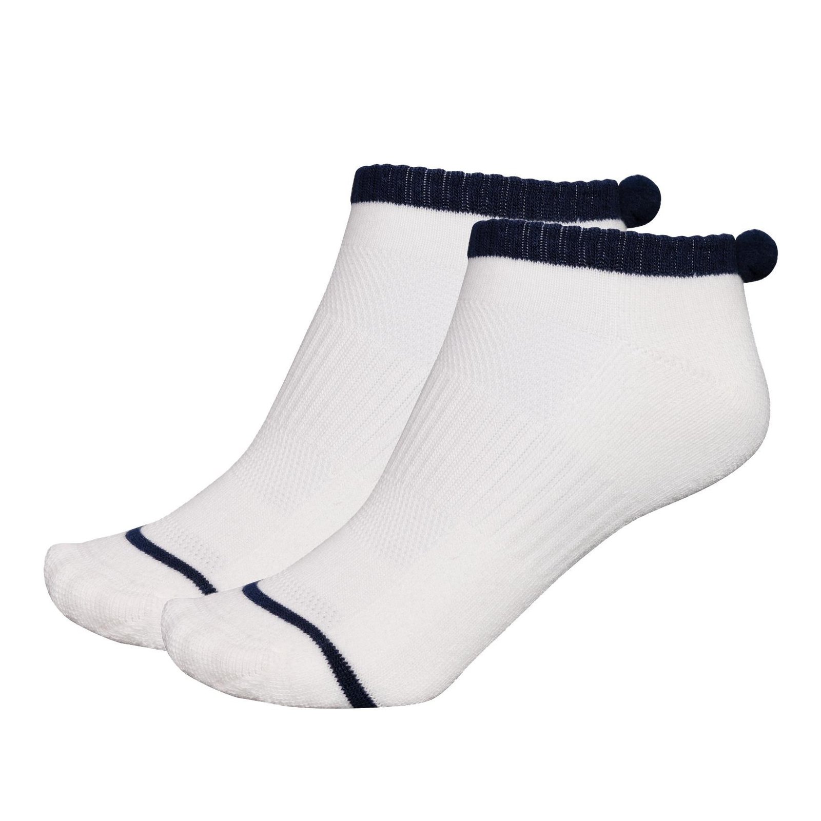 FootJoy ProDry Pom-Pom chaussettes femmes, blanc/marine