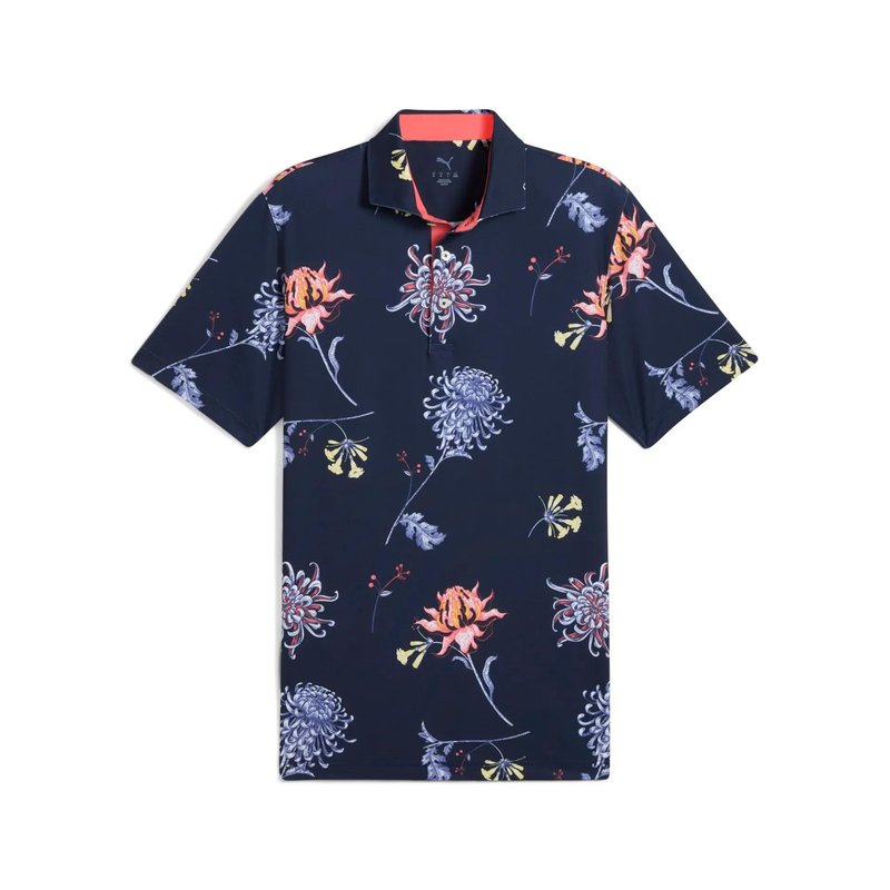 Puma Mattr Dahlia polo homme, deep navy/blue horizon