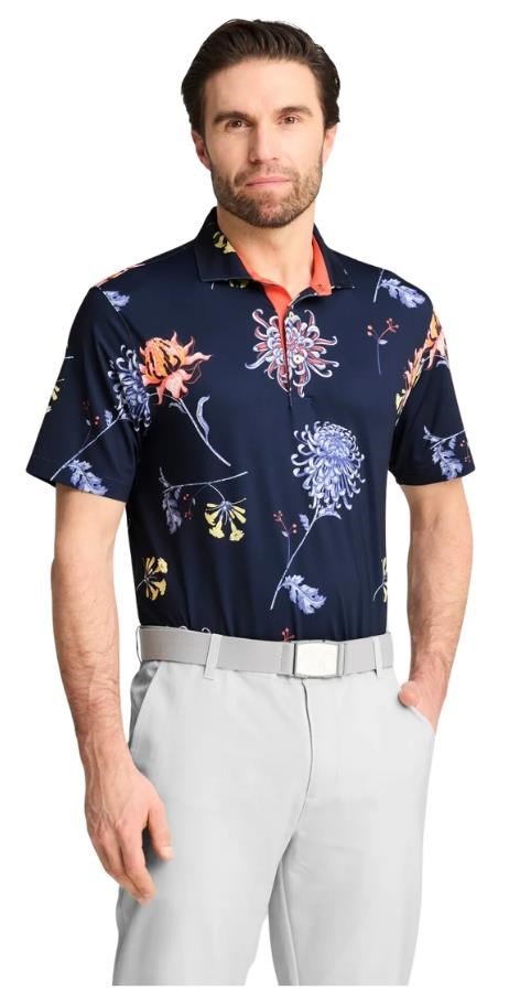 Puma Mattr Dahlia polo homme, deep navy/blue horizon