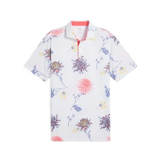 Puma Mattr Dahlia polo homme, white glow/peach frost