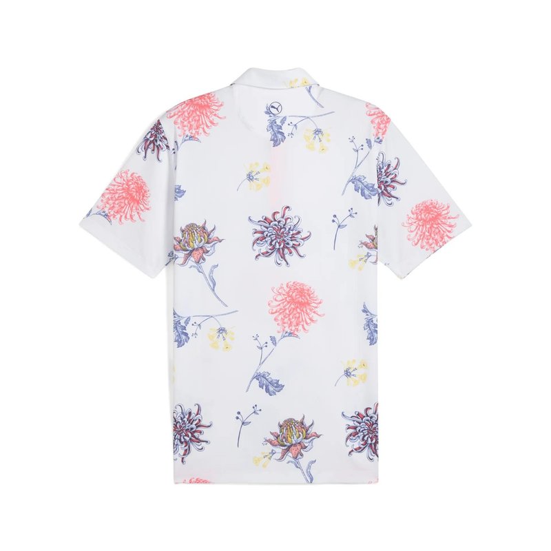 Puma Mattr Dahlia polo homme, white glow/peach frost
