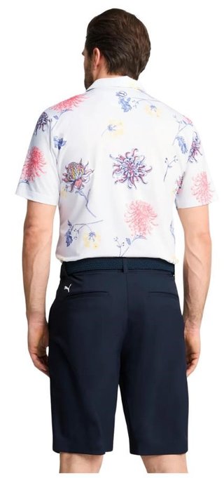 Puma Mattr Dahlia polo homme, white glow/peach frost