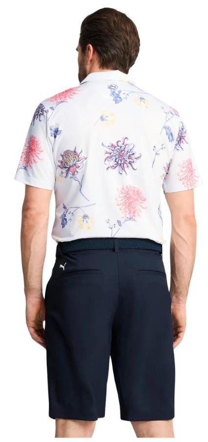 Puma Mattr Dahlia polo homme, white glow/peach frost