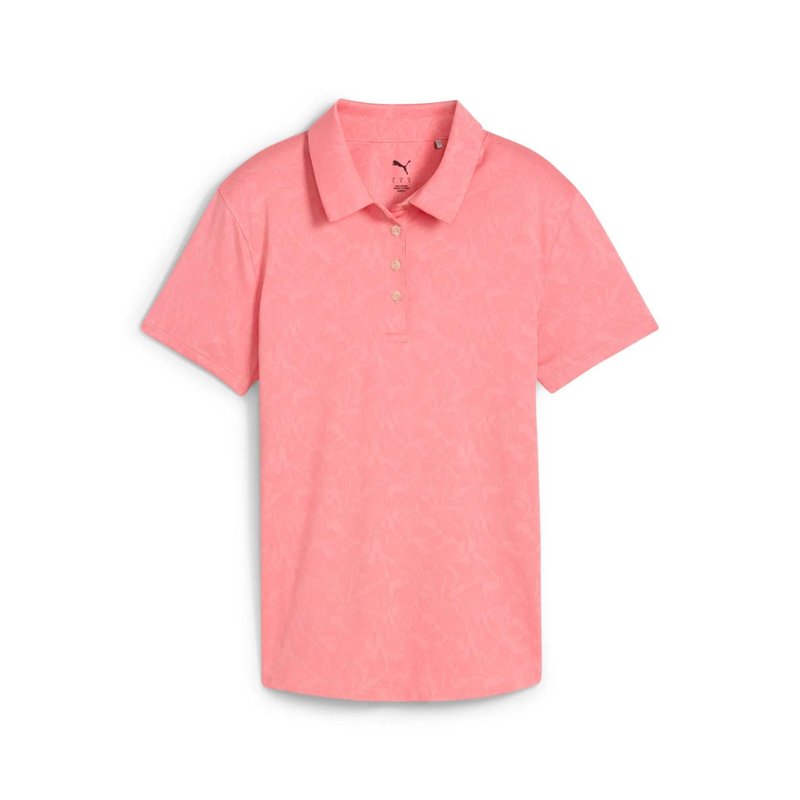 Puma MATTR Lianas Jacquard polo femme, peach frost