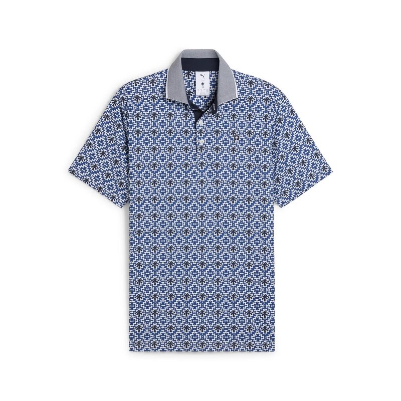 Puma X PTC Tile polo homme, white glow/deep navy
