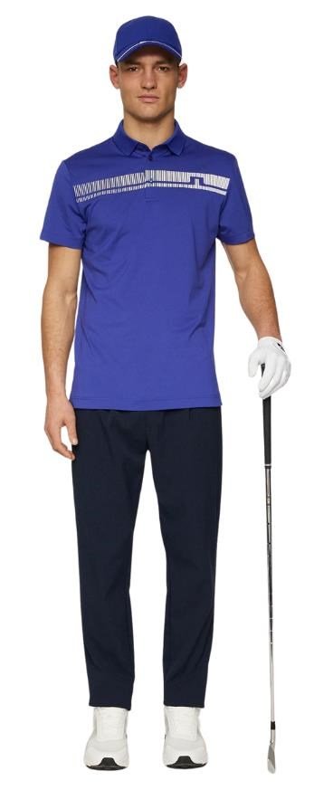 J.Lindeberg Klas polo homme, clematis blue