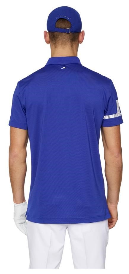 J.Lindeberg Heath Strike polo homme, clematis blue