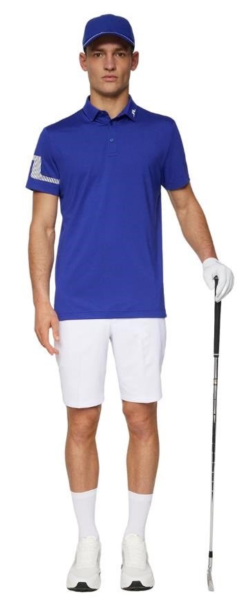 J.Lindeberg Heath Strike polo homme, clematis blue