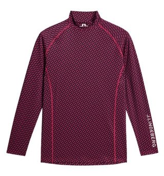 J.Lindeberg Ello Compression Print haut homme, tour geo navy