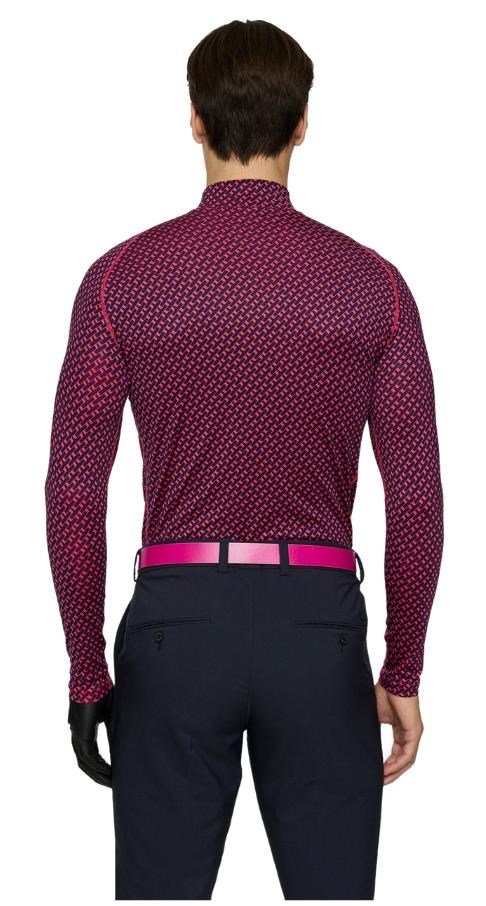 J.Lindeberg Ello Compression Print haut homme, tour geo navy