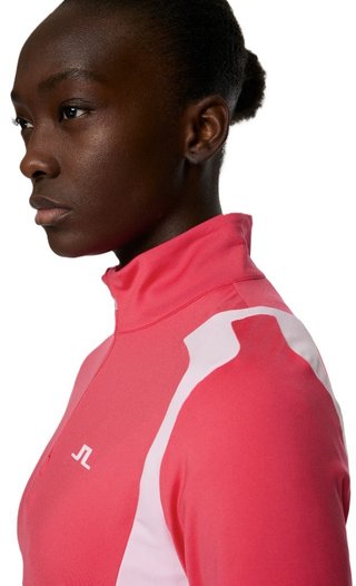 J.Lindeberg Mae Quarter Zip Mid veste femme, azalea