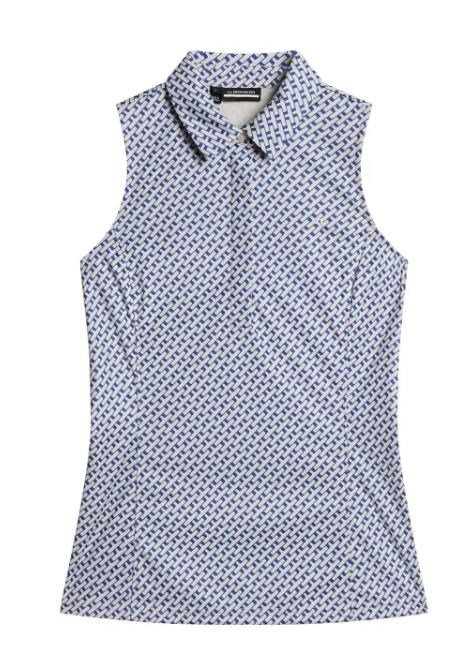 J.Lindeberg Dena Print Sleeveless top femme, tour geo moonbeam