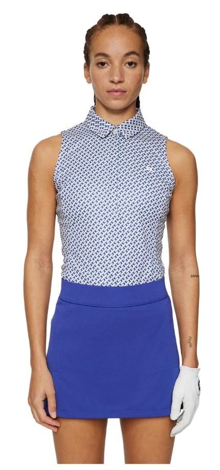 J.Lindeberg Dena Print Sleeveless top femme, tour geo moonbeam