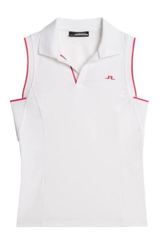 J.Lindeberg Viola Sleeveless polo femme, blanc