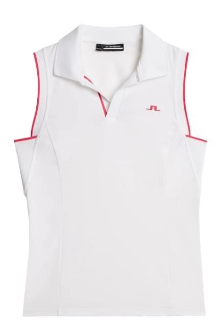 J.Lindeberg Viola Sleeveless polo femme, blanc