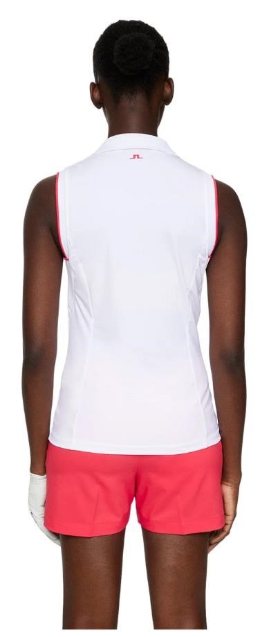 J.Lindeberg Viola Sleeveless polo femme, blanc