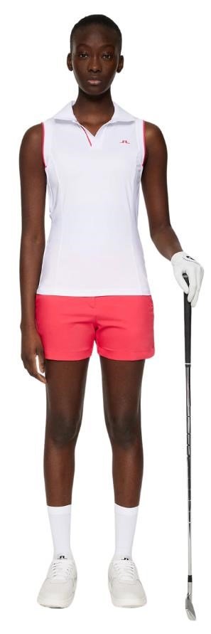 J.Lindeberg Viola Sleeveless polo femme, blanc