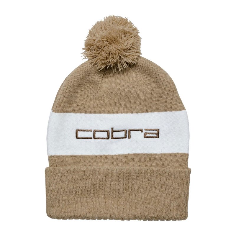 Cobra Pom Beanie bonnet d'hiver, light sand/white glow