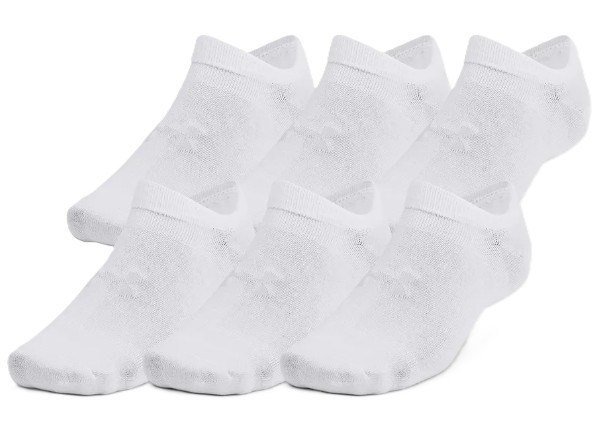 Under Armour Essential No Show chaussettes unisex, blanches
