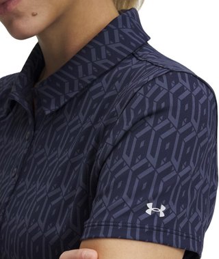 Under Armour Playoff 3.0 Printed polo femme, midnight navy