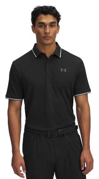 Under Armour Playoff 3.0 Rib polo homme, noir
