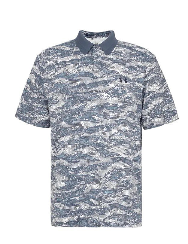 Under Armour Drive Chill Printed polo homme, downpour gray