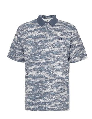 Under Armour Drive Chill Printed polo homme, downpour gray