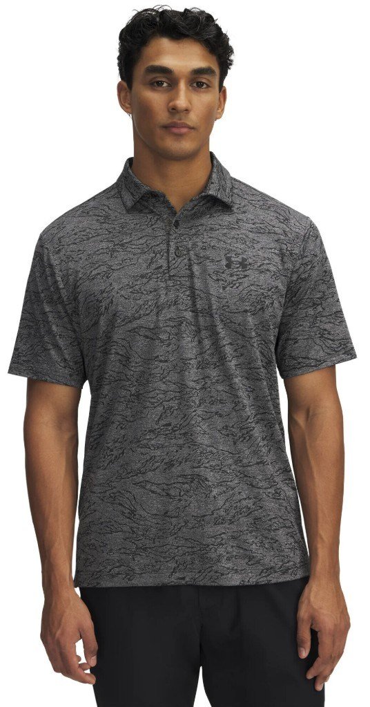 Under Armour Drive Jacquard polo homme, noir