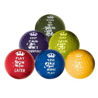 Longridge Keep Calm balles de golf, mix de couleurs