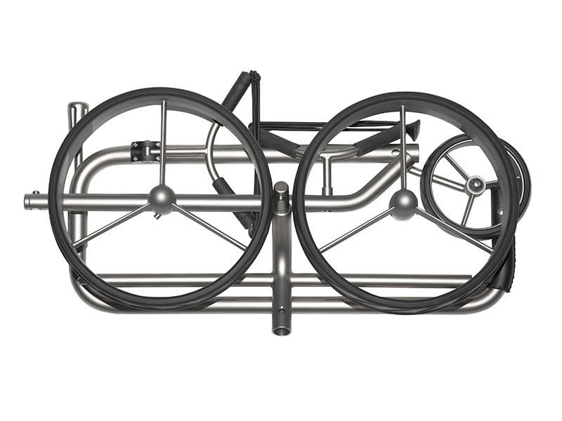 JuCad Titan chariot manuel 3 roues + sac de transport JTT, titanium