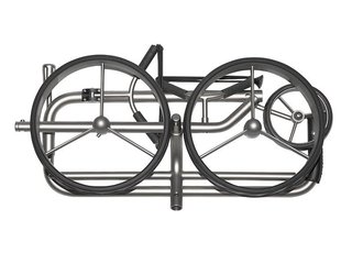 JuCad Titan chariot manuel 3 roues + sac de transport JTT, titanium