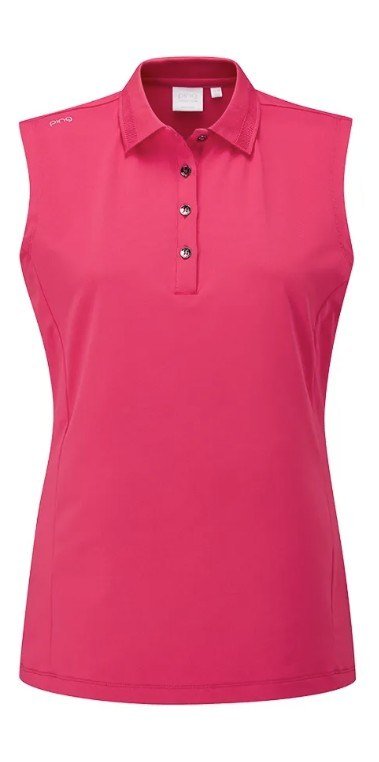 PING Solene sleeveless polo femme, rosebud