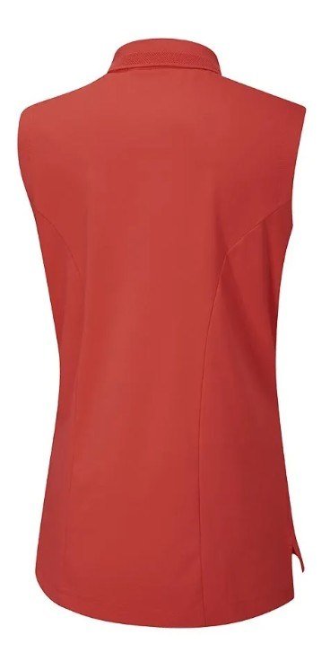 PING Solene sleeveless polo femme, rich red