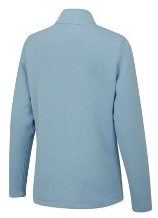 PING Lyla half zip ribbed fleece femme, bleu ciel chiné