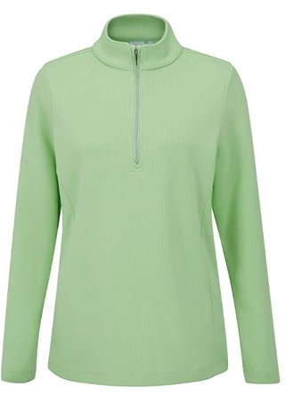 PING Lyla Half Zip Ribbed polaire femme, mint marl