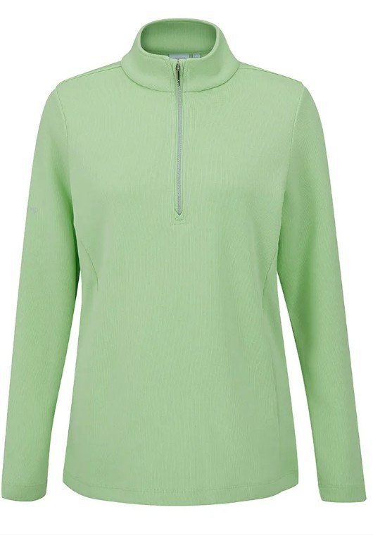 PING Lyla Half Zip Ribbed polaire femme, mint marl