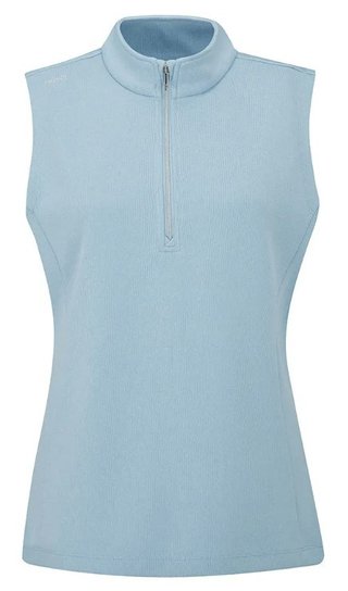 PING Lyla Half Zip gilet femme, bleu marl