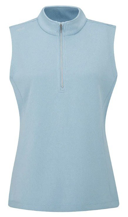 PING Lyla Half Zip gilet femme, bleu marl