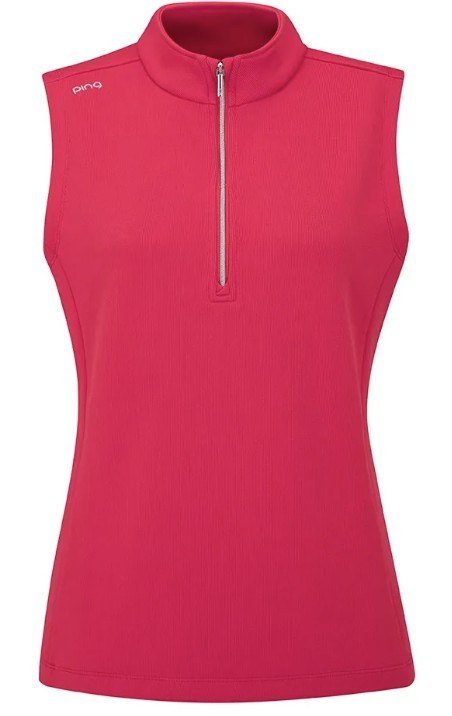 PING Lyla half zip gilet femme, rosebud