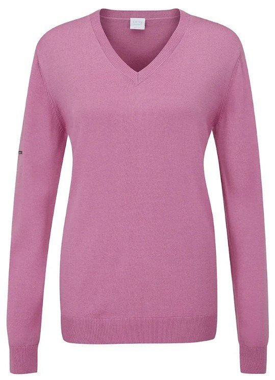 PING Tatton pull col V femme, rose