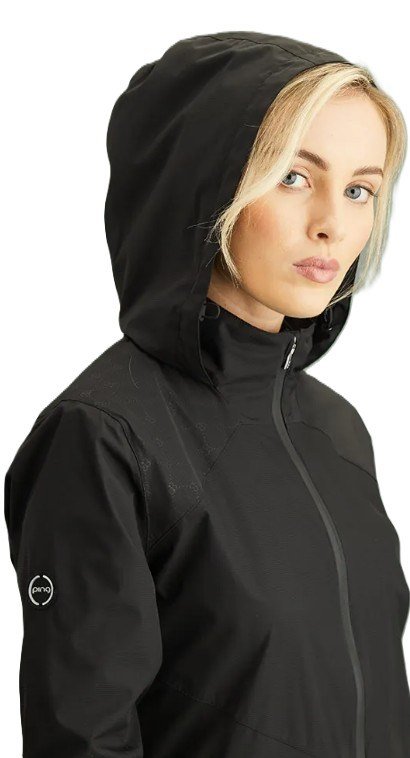 PING Milli Hooded veste imperméable femme, noire