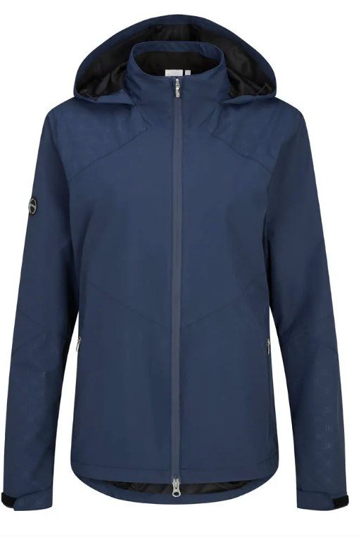 PING Milli Hooded veste imperméable à capuche femme, bleu oxford
