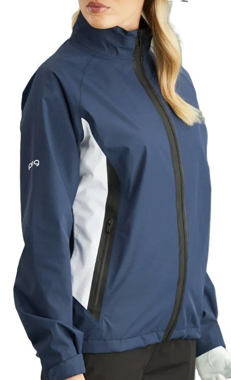 PING Stevie veste imperméable femme, bleu/blanc