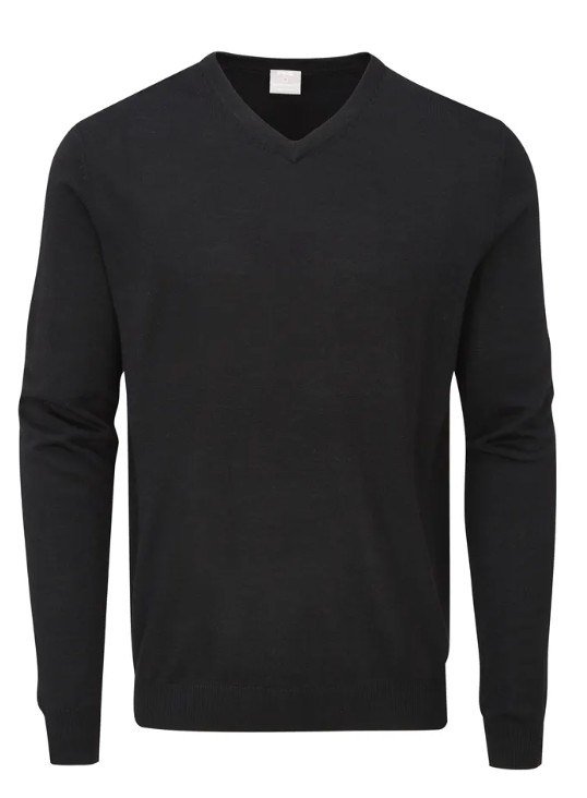 PING Sullivan pull col V homme, noir